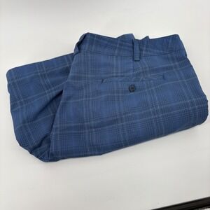 Under Armour Mens Plaid‎ Golf Shorts Size 42 Blue Polyester Stretch